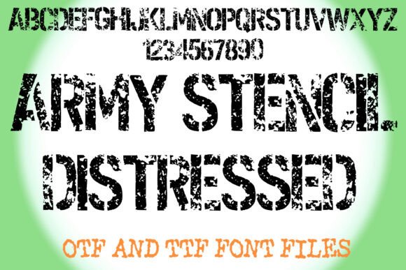 Army Stencil Distressed Font
