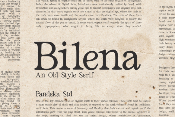 Bilena: A Timeless Serif Font