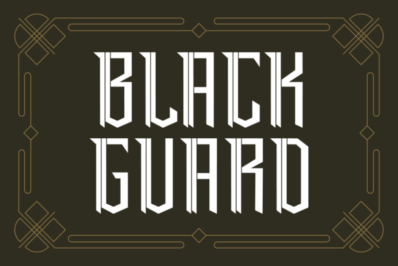 Black Guard Font for Creative Makers