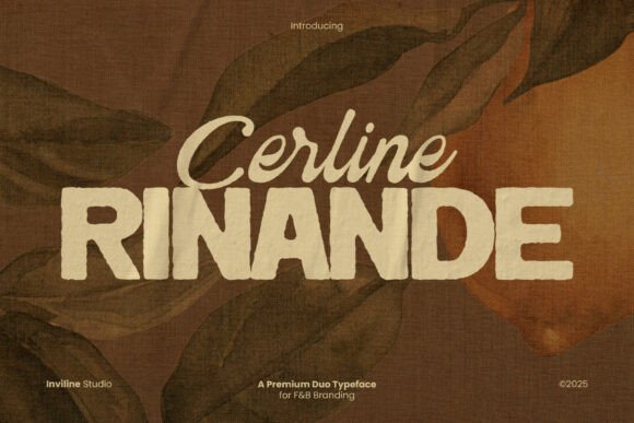 Cerline Rinande: A Premium Rough Duo Typeface
