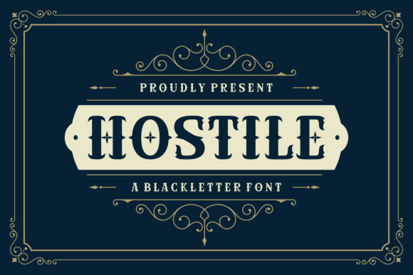 Hostile: A Bold Blackletter Font