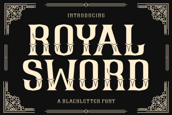 Royal Sword: A Bold Blackletter Font