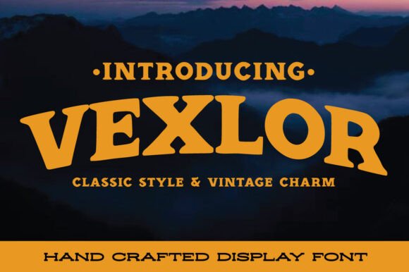 Vexlor: A Bold Vintage Font for Makers
